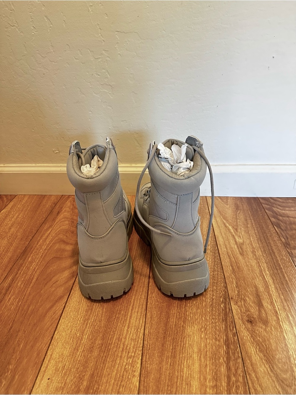 ASOS Light Grey Tactical Boots - Picture 4 of 6